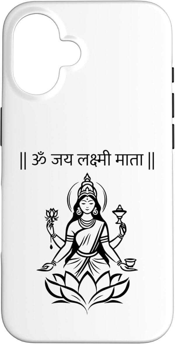 Laxmi Mata, Diwali Goddess Om Jai Lakshmi Mata Sanskrit Puja iPhone Cases (France)