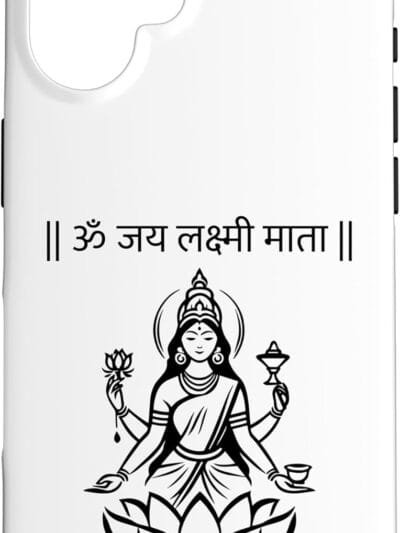 Laxmi Mata, Diwali Goddess Om Jai Lakshmi Mata Sanskrit Puja iPhone Cases (Italy)
