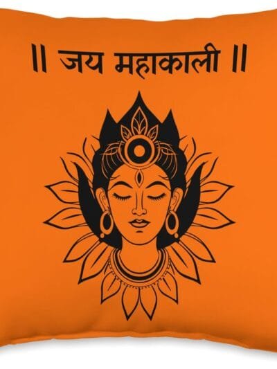 Kali Mata, Navratri Hindu Goddess Jai Mahakali Sanskrit Puja Throw Pillow (USA)
