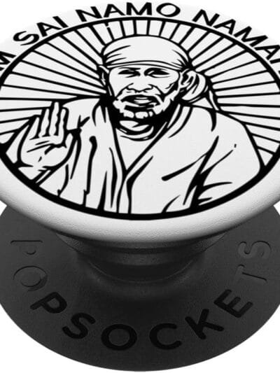 Sai Baba of Shirdi Blessing God Hindu Puja Om Sai Namo Namah PopSocket (USA)