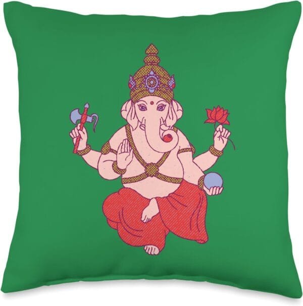 Ganapati, Ganesh, Ganeshotsav Puja Throw Pillow (USA)