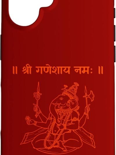 Ganapati, Ganesh, Shree Ganeshaya Namaha Sanskrit Puja iPhone Cases (Italy)