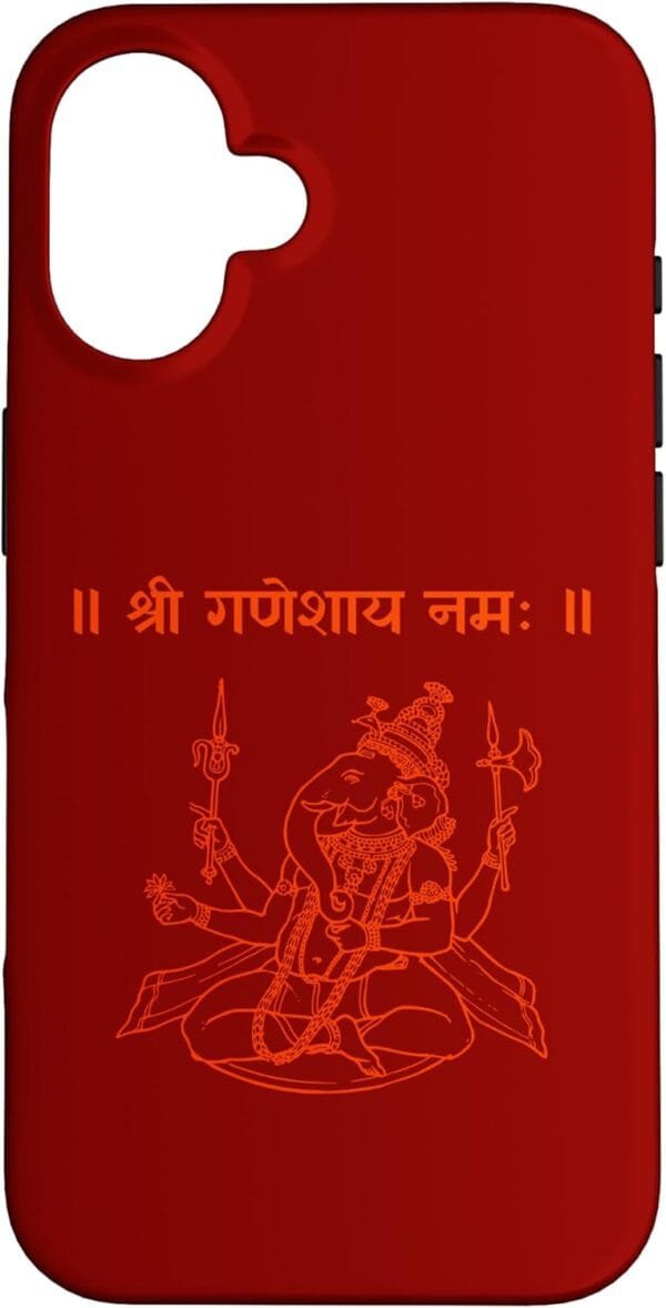 Ganapati, Ganesh, Shree Ganeshaya Namaha Sanskrit Puja iPhone Cases (Italy)