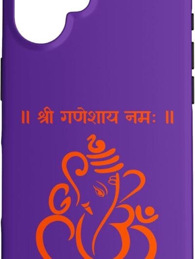 Ganapati, Ganesh, Shree Ganeshaya Namaha Sanskrit Puja iPhone Cases (Italy)