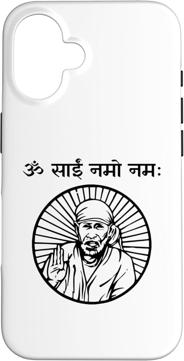 Sai Baba of Shirdi Blessing God  Om Sai Namo Namaha Sanskrit iPhone Cases (Italy)