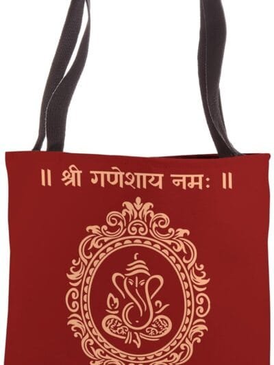 Ganapati, Ganesh, Shree Ganeshaya Namaha Sanskrit Puja Tote Bag (USA)