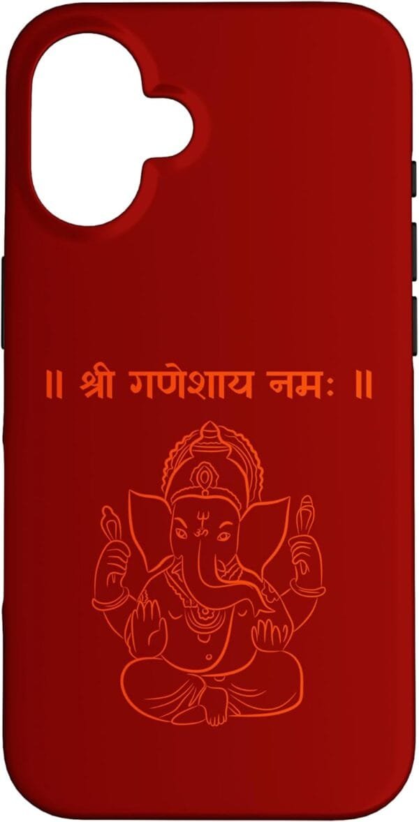 Ganapati, Ganesh, Shree Ganeshaya Namaha Sanskrit Puja iPhone Cases (Italy)