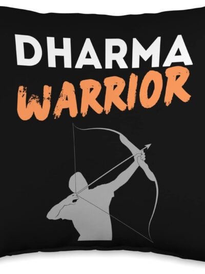 Dharma Warrior - Inspiring Hindu Spiritual, Cultural Throw Pillow (USA)