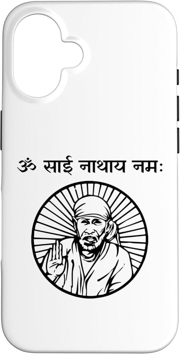 Sai Baba of Shirdi Blessing God Om Sai Nathaya Namaha Hindi iPhone Cases (Italy)