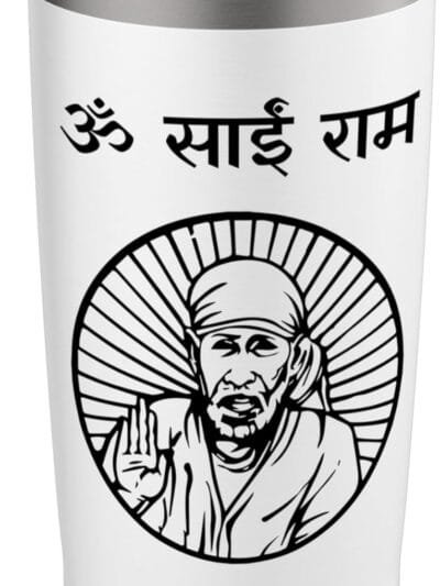 Sai Baba of Shirdi Blessing God Temple Puja Om Sai Ram Hindi TUMBLER (USA)