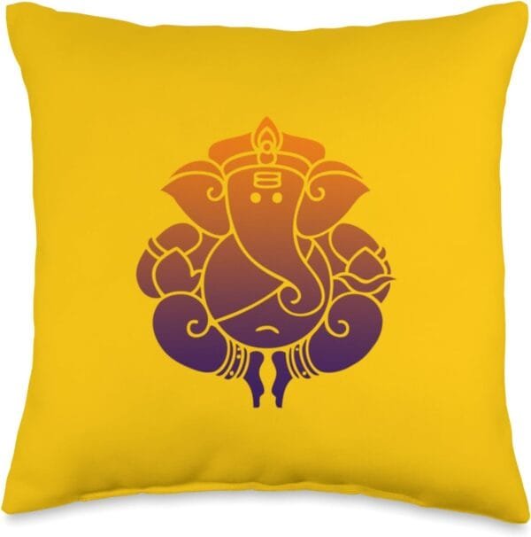 Ganapati, Ganesh, Ganeshotsav Puja Throw Pillow (USA)