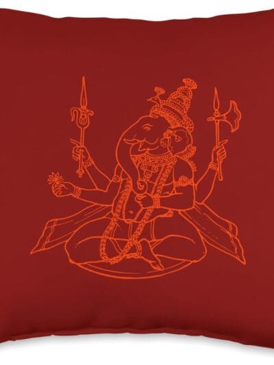 Ganapati, Ganesh, Ganeshotsav Puja Throw Pillow (USA)