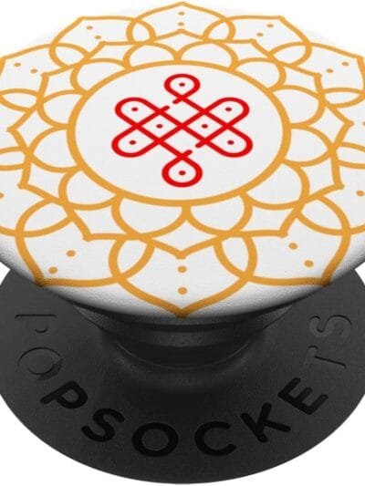 Diwali Pooja, Deepawali, Hindu Rangoli Mandala Art PopSocket (UK)