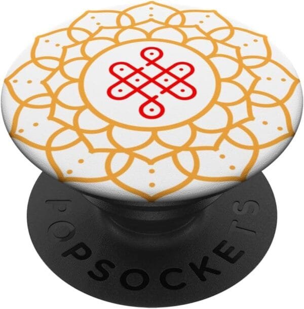 Diwali Pooja, Deepawali, Hindu Rangoli Mandala Art PopSocket (Spain)