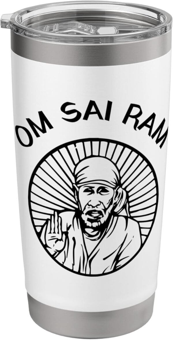Sai Baba of Shirdi Blessing God Hindu Temple Puja Om Sai Ram TUMBLER (USA)