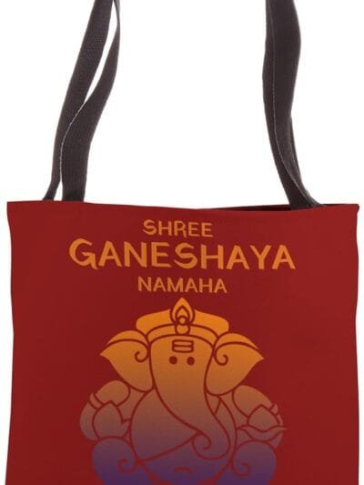 Ganapati, Ganesh, Shree Ganeshaya Namaha Ganeshotsav Puja Tote Bag (USA)
