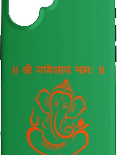 Ganapati, Ganesh, Shree Ganeshaya Namaha Sanskrit Om Puja iPhone Cases (USA)