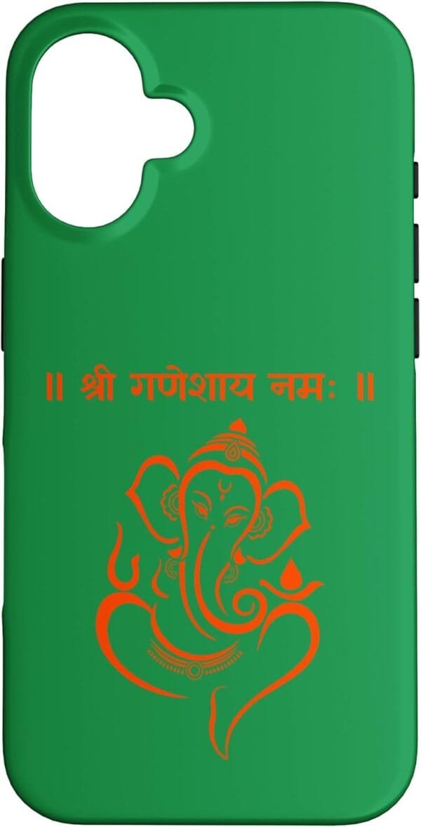 Ganapati, Ganesh, Shree Ganeshaya Namaha Sanskrit Om Puja iPhone Cases (Spain)