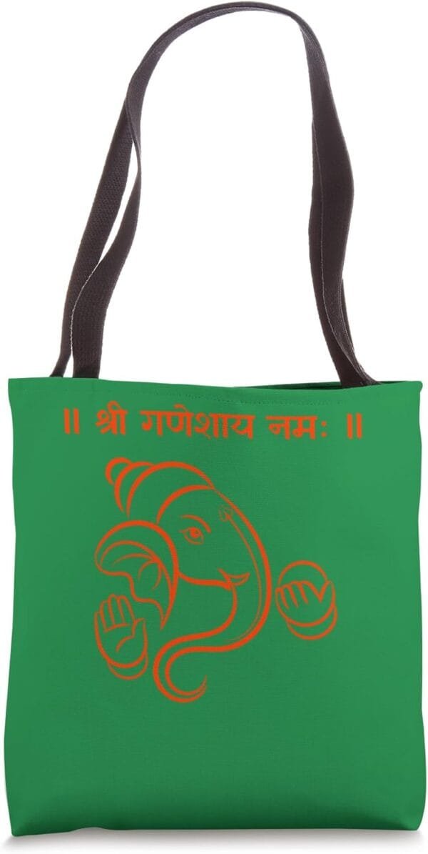 Ganapati, Ganesh, Shree Ganeshaya Namaha Sanskrit Puja Tote Bag (USA)