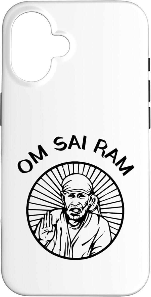 Sai Baba of Shirdi Blessing God Hindu Temple Puja Om Sai Ram iPhone Cases (Italy)
