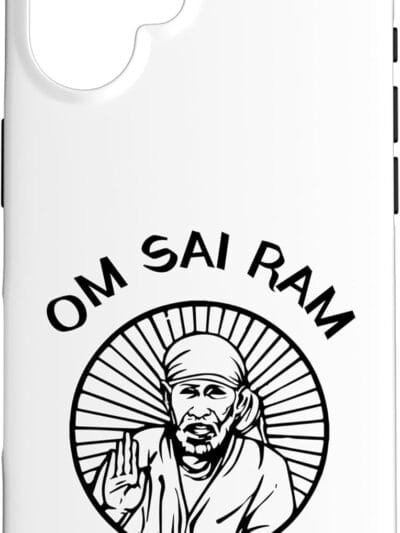 Sai Baba of Shirdi Blessing God Hindu Temple Puja Om Sai Ram iPhone Cases (Spain)