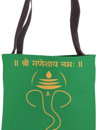 Ganapati, Ganesh, Shree Ganeshaya Namaha Sanskrit Puja Tote Bag (USA)