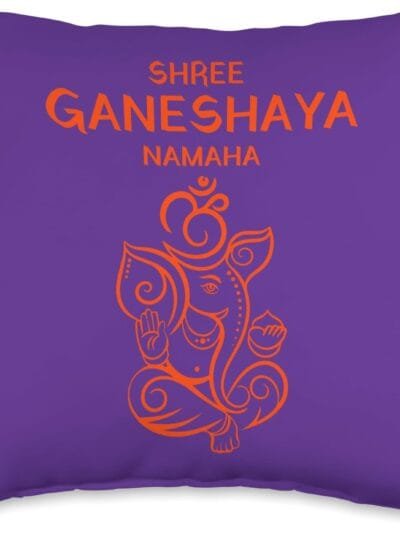 Ganapati, Ganesh, Shree Ganeshaya Namaha Om Ganeshotsav Puja Throw Pillow (USA)