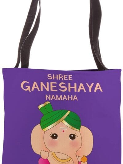 Ganapati, Ganesh, Baby Ganesha Shree Ganeshaya Namaha Puja Tote Bag (USA)