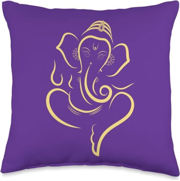 Ganapati, Ganesh, Ganeshotsav Puja Throw Pillow (USA)