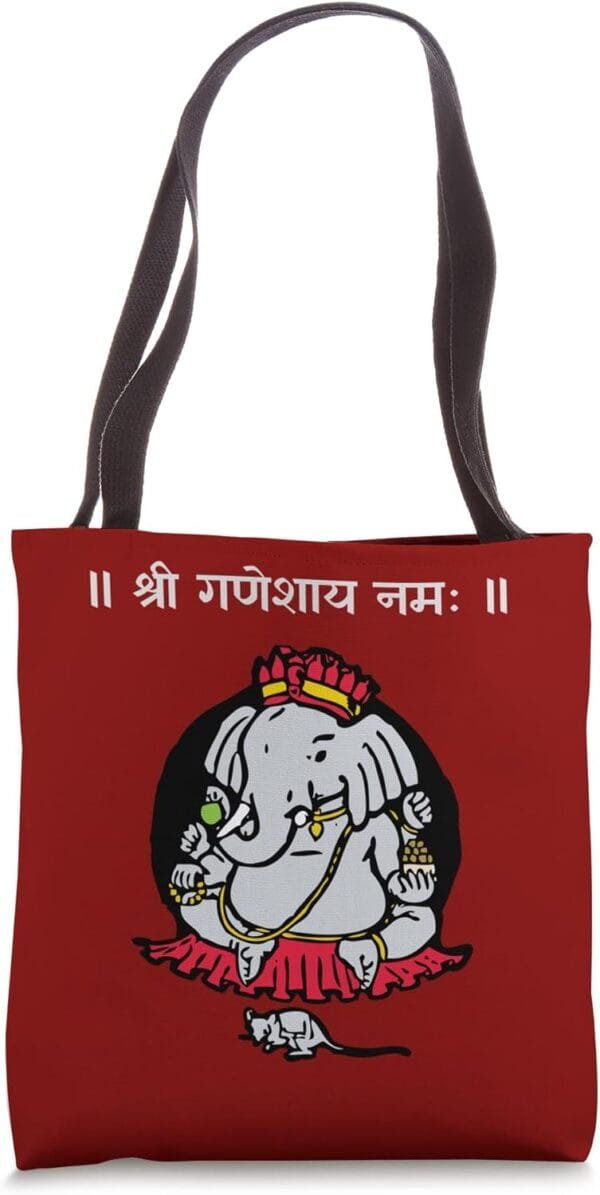 Ganapati, Ganesh, Shree Ganeshaya Namaha Sanskrit Puja Tote Bag (USA)