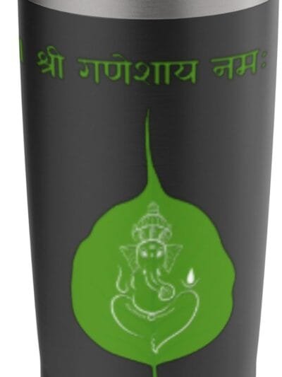 Ganapati, Ganesh, Shree Ganeshaya Namaha Leaf Sanskrit Puja TUMBLER (USA)