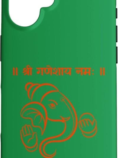 Ganapati, Ganesh, Shree Ganeshaya Namaha Sanskrit Puja iPhone Cases (Italy)