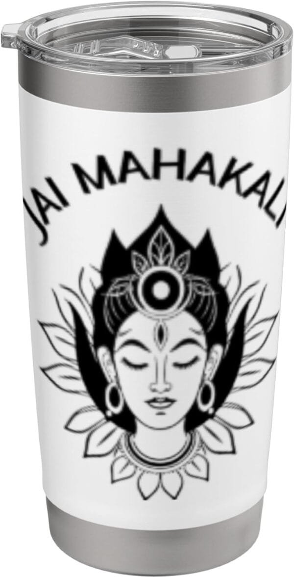 Kali Mata, Navratri Hindu Goddess Face Jai Mahakali Pooja TUMBLER (USA)