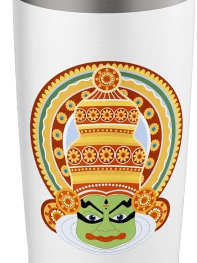Hinduism Kathakali Dancer Face Kerala Onam Hindu Temple Puja TUMBLER (USA)