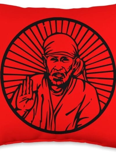Sai Baba of Shirdi Blessing God Hindu Temple Pooja Throw Pillow (USA)
