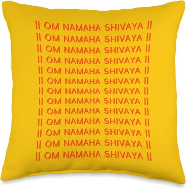 Shiva, Shankar, Maha Shivratri Om Namaha Shivay Hindu Mandir Throw Pillow (USA)
