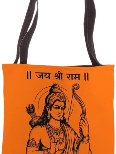 Rama, Ram, Diwali Shree Ram Hindu Temple Jai Shree Ram Hindi Tote Bag (USA)
