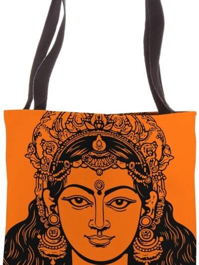 Parvati Mata, Navratri Hindu Goddess Face Pooja Tote Bag (USA)