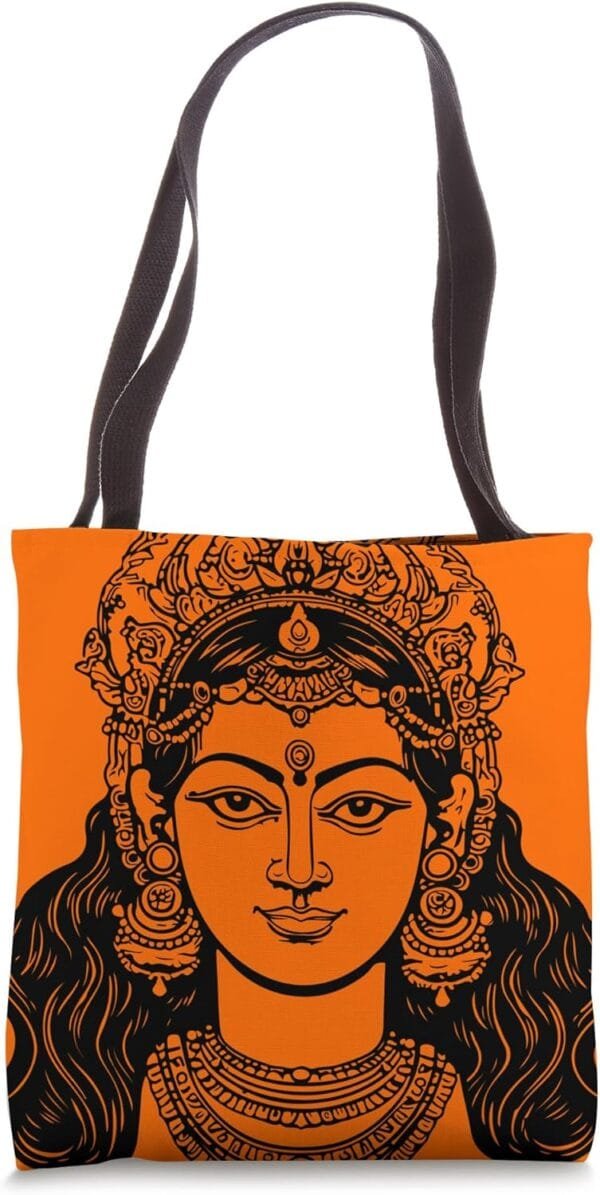 Parvati Mata, Navratri Hindu Goddess Face Pooja Tote Bag (USA)
