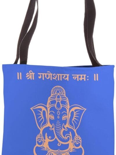 Ganapati, Ganesh, Shree Ganeshaya Namaha Sanskrit Puja Tote Bag (USA)