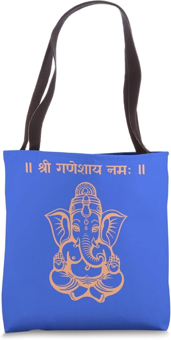 Ganapati, Ganesh, Shree Ganeshaya Namaha Sanskrit Puja Tote Bag (USA)