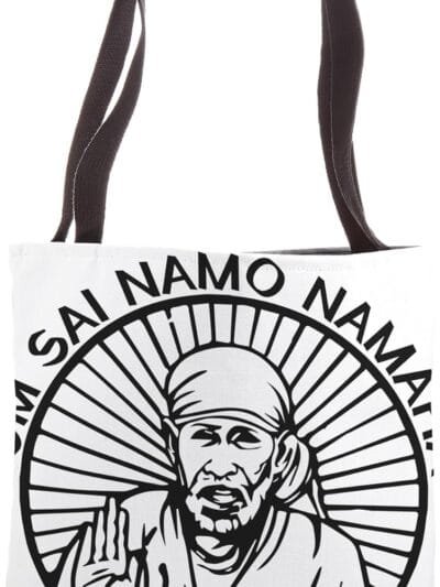 Sai Baba of Shirdi Blessing God Hindu Puja Om Sai Namo Namah Tote Bag (USA)