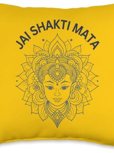 Shakti Mata, Navratri Hindu Goddess Jai Shakti Mata Pooja Throw Pillow (USA)