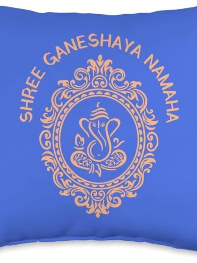 Ganapati, Ganesh, Shree Ganeshaya Namaha Puja Throw Pillow (USA)
