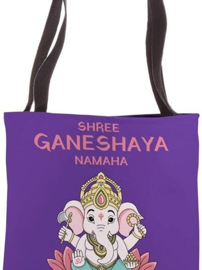 Ganapati, Ganesh, Shree Ganeshaya Namaha Ganeshotsav Puja Tote Bag (USA)