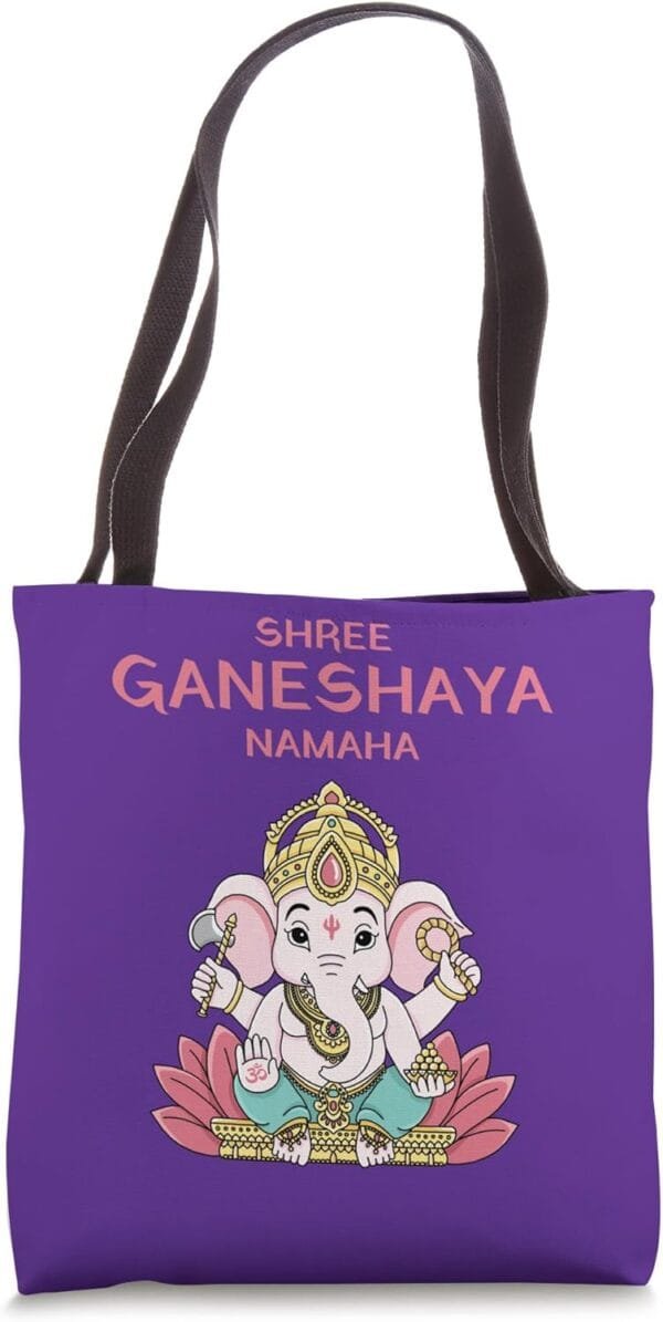 Ganapati, Ganesh, Shree Ganeshaya Namaha Ganeshotsav Puja Tote Bag (USA)