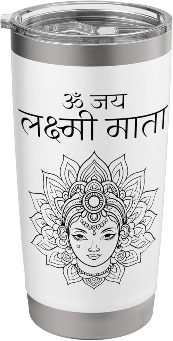 Laxmi Mata, Diwali Om Jai Lakshmi Mata Hindi Navratri Puja TUMBLER (USA)