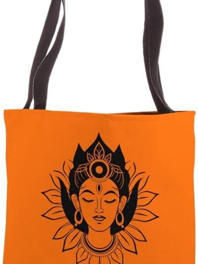 Kali Mata, Navratri Hindu Goddess Face Pooja Tote Bag (USA)