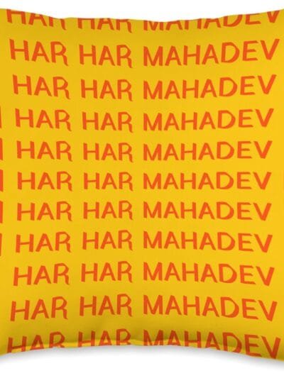 Shiva, Shankar, Maha Shivratri Har Har Mahadev Hindu Pooja Throw Pillow (USA)