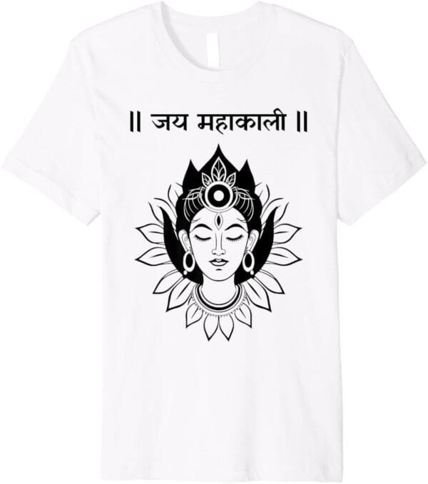 Kali Mata, Navratri Hindu Goddess Jai Mahakali Sanskrit Puja T-Shirt (USA)